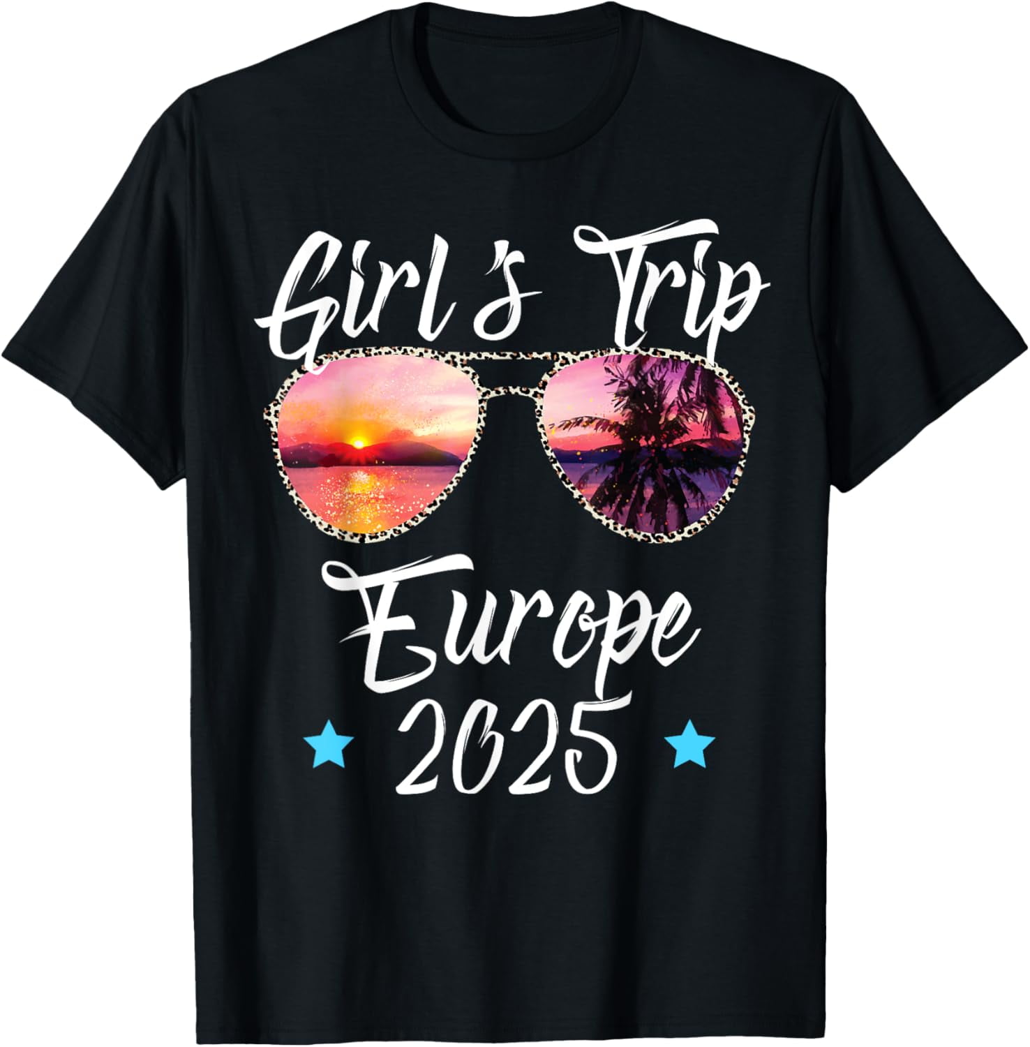 Europe Girls Trip 2025 Cool Sunset Beach Summer Vacation TShirt