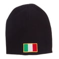 thumbnail image 1 of Europe Italy Flag Embroidered Big Short Beanie - Black XL-3XL, 1 of 5