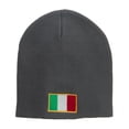 thumbnail image 1 of Europe Italy Flag Embroidered Big Short Beanie - Grey XL-3XL, 1 of 5