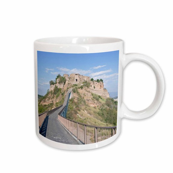 3drose, Europe, Italy, Umbria, Civita, Bridge to Historic Area - Eu16 Rti0134 - Rob Tilley, 11oz Mug