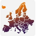 thumbnail image 1 of Europe Map Stencil 11.8x11.8 inch Hollow Out United Kingdom Germany France Italy Spain Map Drawing Stencil Reusable Europe Travel Place Map Craft Stencil for Photo Album Wall Paper, 1 of 9