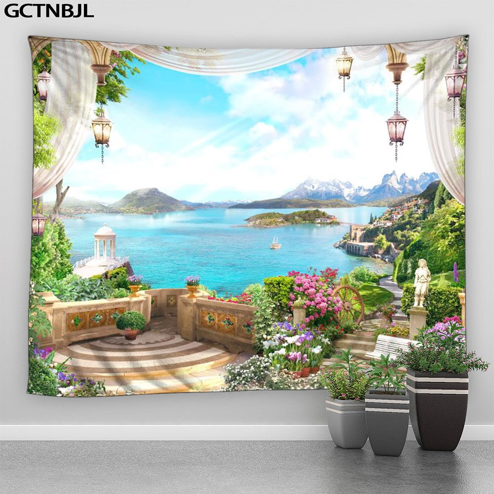 Europe Nature Landscape Tapestry Beach Seascape Architecture Scenery ...