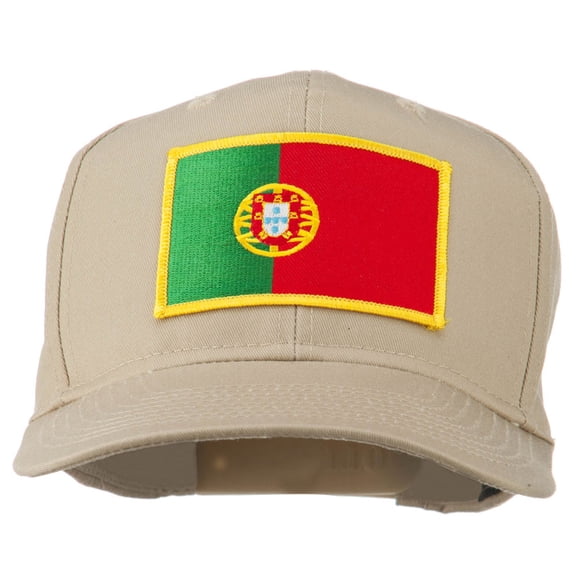 Europe Portugal Flag Patched Cap - Khaki OSFM