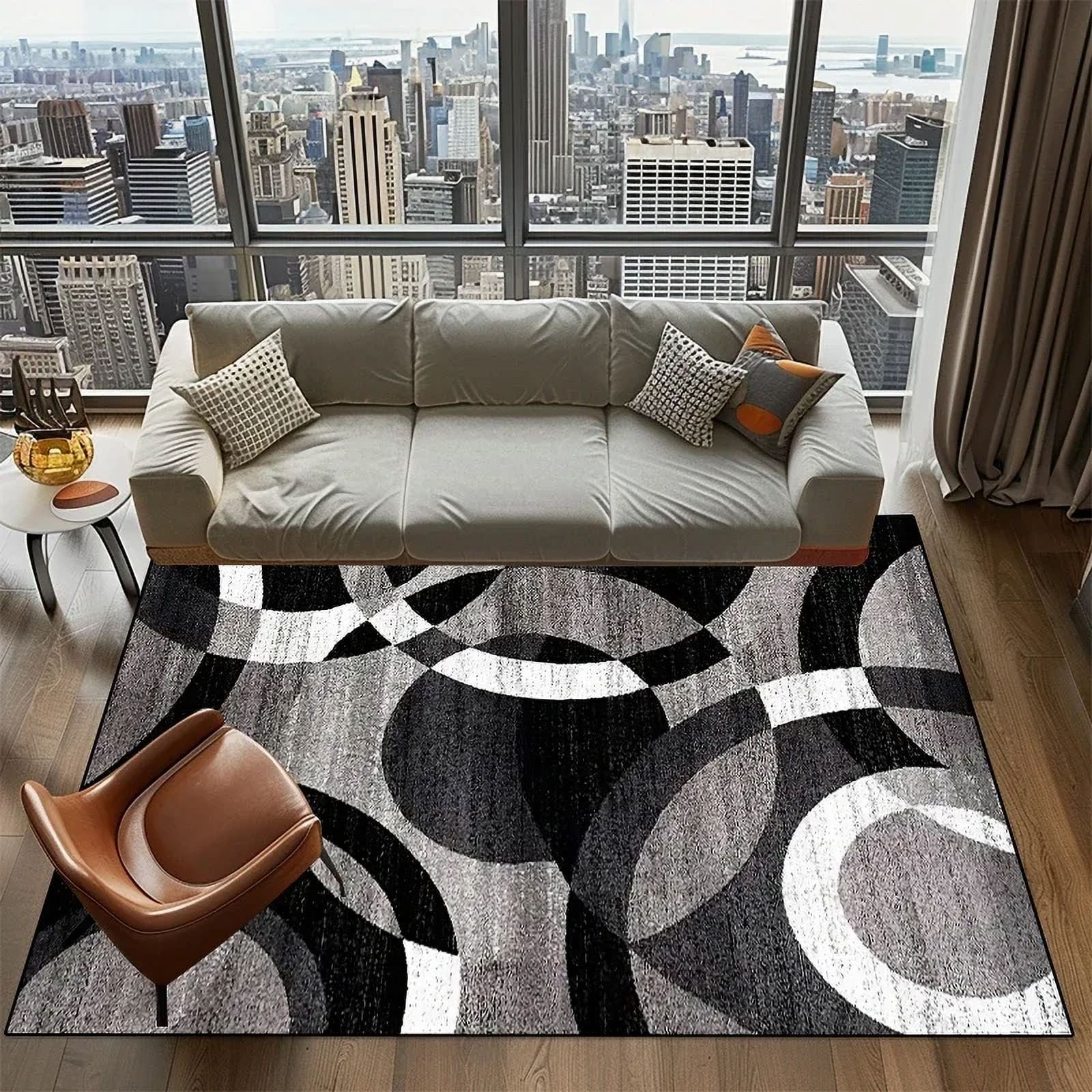 Europe Style Geometric Plush Fluffy Large Living Room Carpet Lounge ...