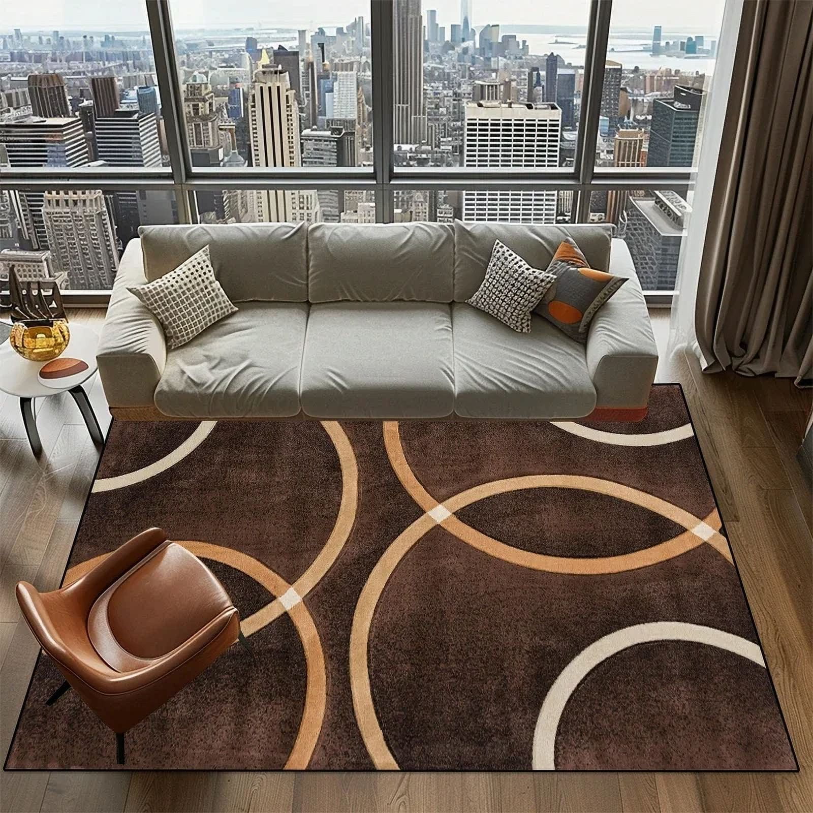 Europe Style Geometric Plush Fluffy Large Living Room Carpet Lounge ...