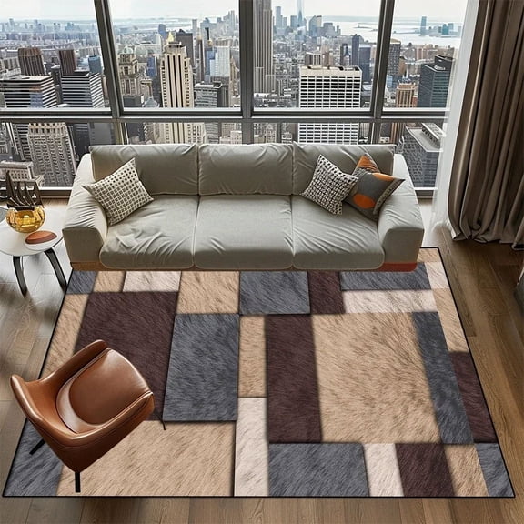 Europe Style Geometric Plush Fluffy Large Living Room Carpet Lounge Nonslip Big Size Rug Bedroom Cloakroom ration Home Mat