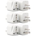 thumbnail image 1 of Europe to US Plug Adapter, 6 Pack UK to US Plug Adapter, India to US Plug Adapter, Universal Travel Adapter for USA, Europe Australia UK Italy to American Outlet Adapter-Type B, 1 of 8