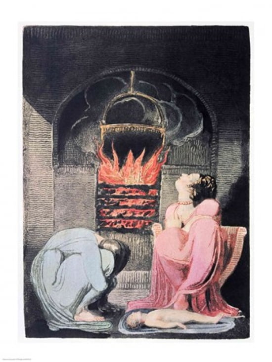 Europe a Prophecy Famine 1794 Canvas Art - William Blake (18 x 24)