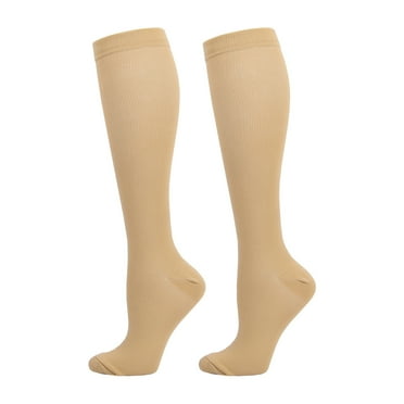 Europe and the United States style elastic socks solid color pressure socks outdoor running stockings-skin colour-S/M