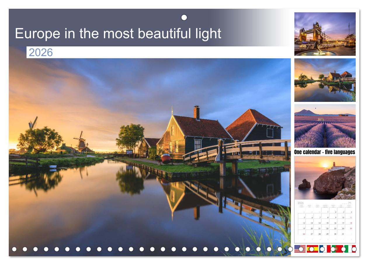 Europe in the most beautiful light (Monthly Wall Calendar 2026 16.5 x ...