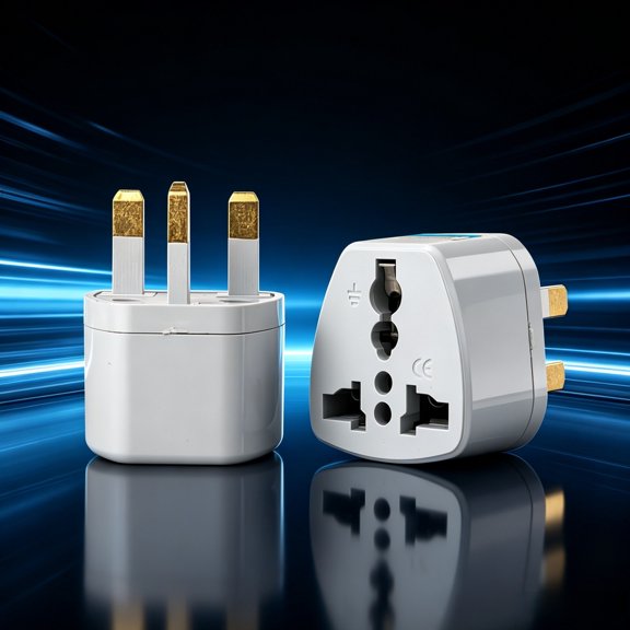 European 2 Pin To British 3 Pin Plug Adapter, Travel Socket Converter, Compact Design for Small Electronics, Home and Travel Use, Durable Plastic Material