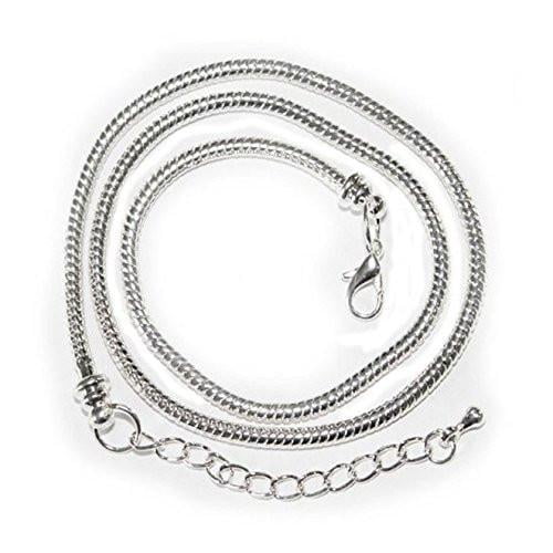 European 22 Inches Snake Chain Charm Necklace