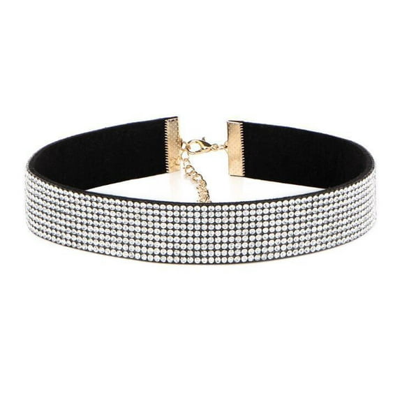 European & American Multi-layer Rhinestone Choker Necklace