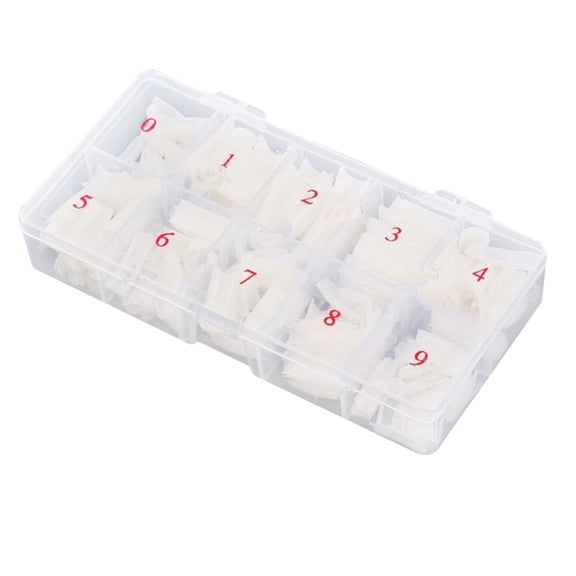 European American finished nail sheet box with 500 pieces of French nail sheets in natural color one line cut salon quality durable for easy DIY and various styles