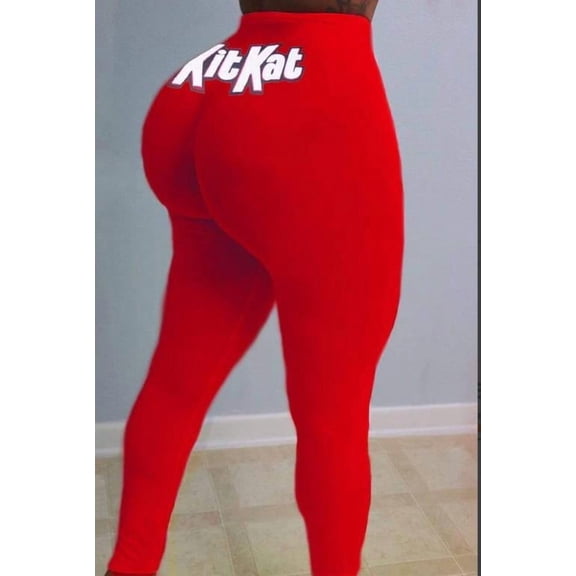 European And American Casual Tight-Fitting Printed Sports Trousers