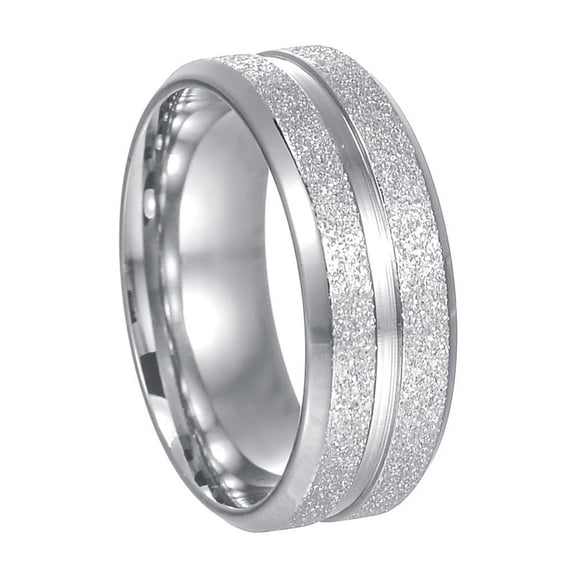 European And American Electroplated Placer Gold Jewelry 8mm Stainless Steel Ring