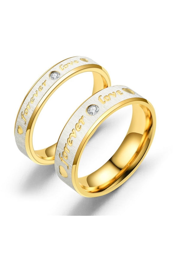 European And American Fashion Couple Double Beveled Sand Face Diamond Ring