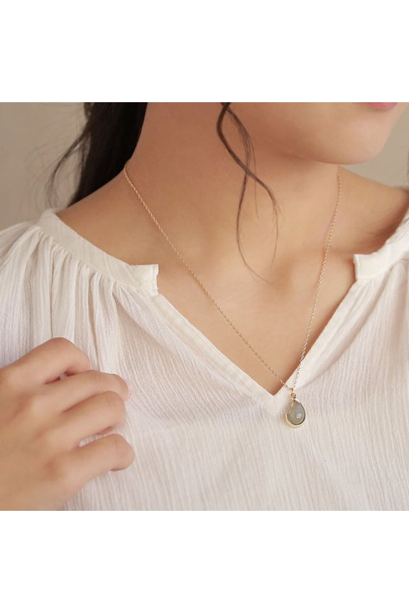 European And American Irregular Gap Geometric Pendant Necklace