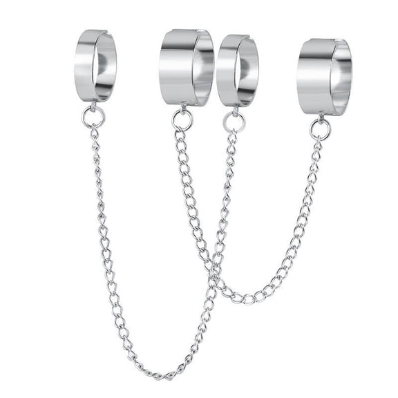 European And American Jewelry Conjoined Geometric Chain Combination Ring