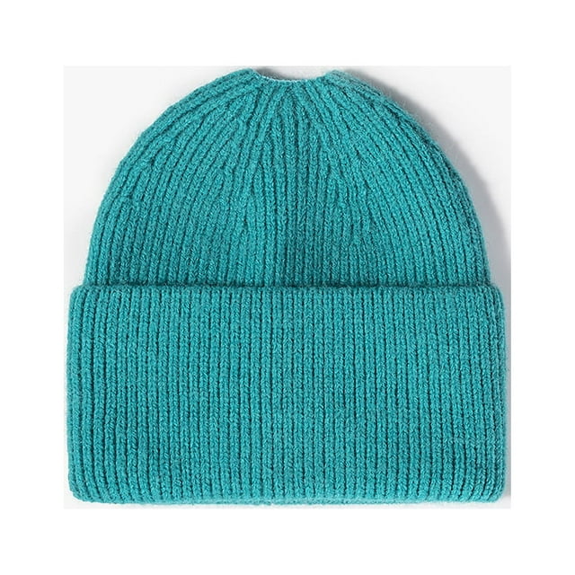 European And American Knitted Hat Fashion Dew Ponytail Ladies Cold Hat Outdoor Warm Ear Protection Autumn And Winter Beanie Curling Wool Hat