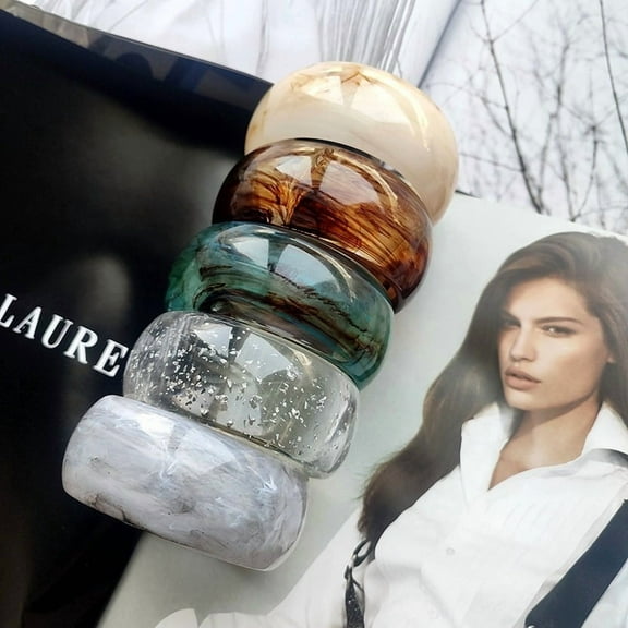 European And American Large Artistic Retro Bracelet Round Wide Version