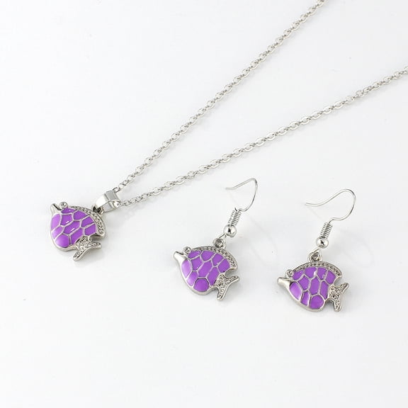 European And American Marine Life Necklace Earrings