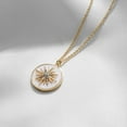 thumbnail image 1 of European And American Modern White Six-pointed Star Fritillary Compass Necklace, 1 of 2