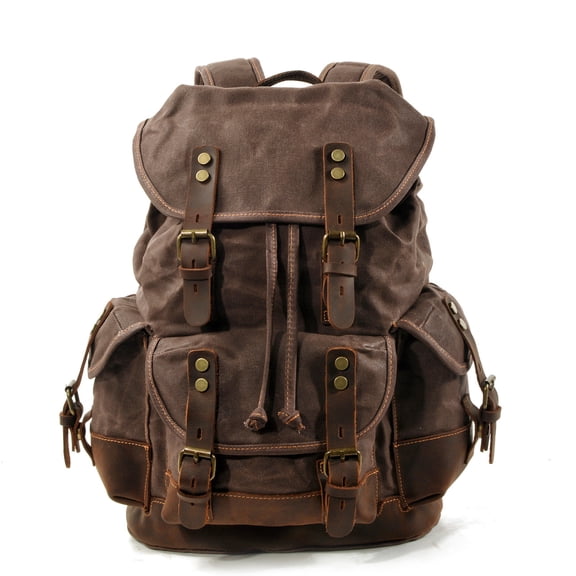 European And American Outdoor Backpack For Leisure,Coffee