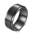thumbnail image 1 of European And American Popular Ins Can Turn Smooth Men's Simple Ring Custom, 1 of 5