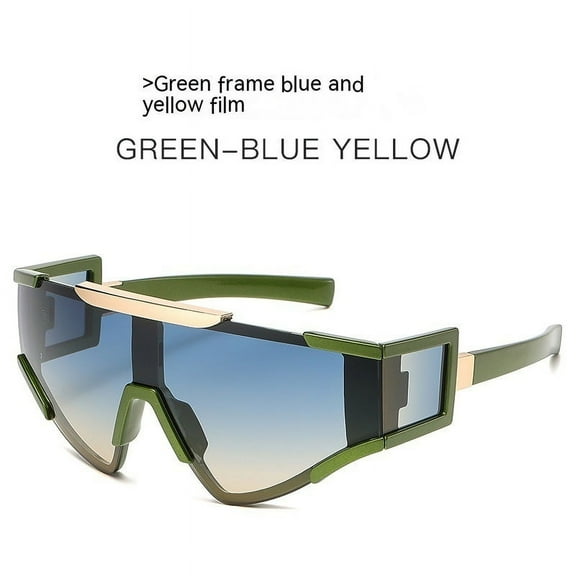 Men's Cycling Sunglasses Outdoor Sports Full Frame UV Protection Special Shaped Mirror Glasses For Men PC Frame