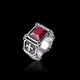 thumbnail image 1 of Mens Vintage Alloy Ring Gothic Cross Design With Red Rubies Electroplated Finish Perfect Gift For Men Fashion Ring And, 1 of 5