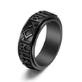 thumbnail image 1 of Geometric Alloy Ring Ancient Silver Electroplated Finish European Viking Fashion Ring Statement Ring for Men and Women Retro Accessory Geometric Jewelry, 1 of 6
