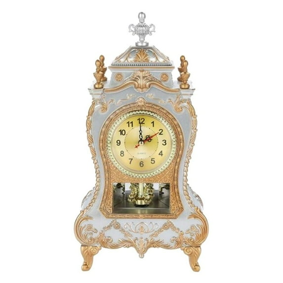 European Antique Clock,Vintage Table Desk Clock,Wall Clock With Pendulum Chimes for Home Office Hotel Decoration