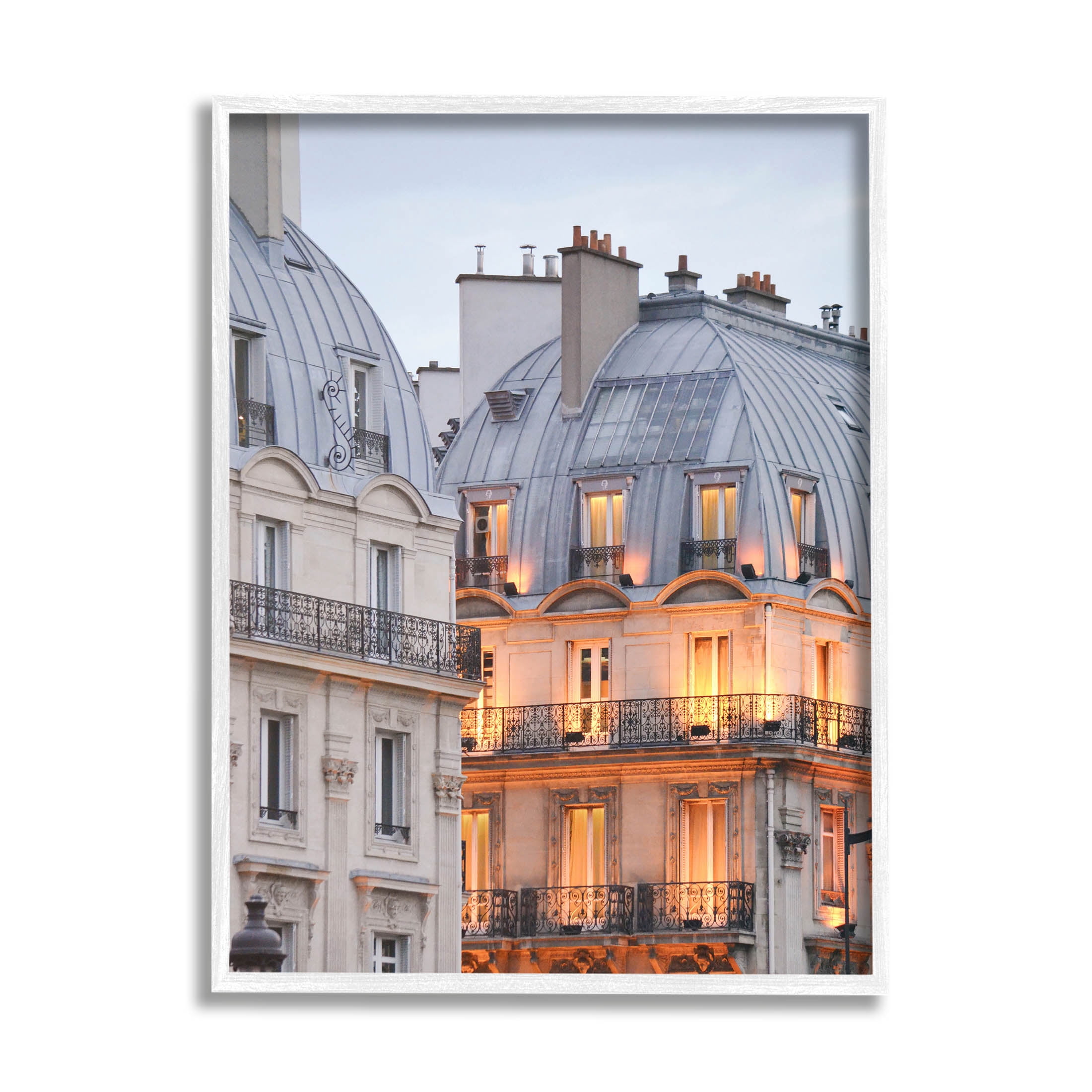 European Architecture Cityscape Town & City Photograph White Framed Art Print Wall Art