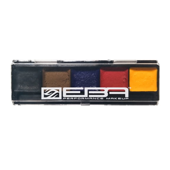 European Body Art Encore SLIM Alcohol Palette - Tattoo Edition, 5 Color Alcohol Activated Makeup Palette