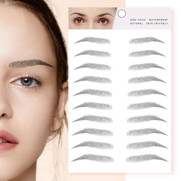 European Broken Effect Water Transfer Eyebrow Stickers for Style Makeup Application