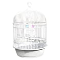 thumbnail image 1 of European Classic Round Bird Cage Portable Travel Home with Handrail for Small Birds Lovebirds Conures, 1 of 7
