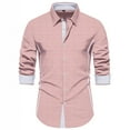 thumbnail image 1 of European Color Blocked Lapel Button Cardigan Jacquard Shirt for Men Comfortable Loose Fit Casual Business Stylish Foreign Trade Mens Casual Crew Neck Basic Tees, 1 of 2