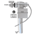 thumbnail image 1 of European Compact 1/2 In. Side Entry Inlet Float Valve, 1 of 8
