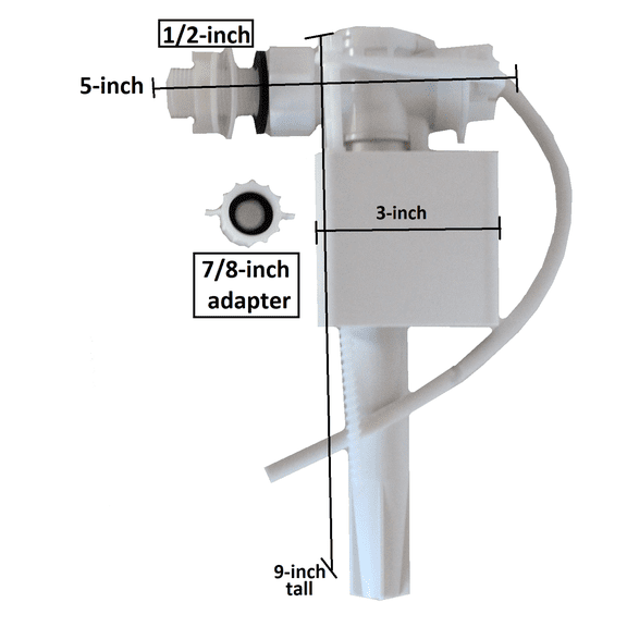 European Compact 1/2 In. Side Entry Inlet Float Valve