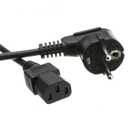European Computer, Monitor Power Cord, Europlug Or Ce 7 By 7 To C13, Vde Approved, 6 Foot