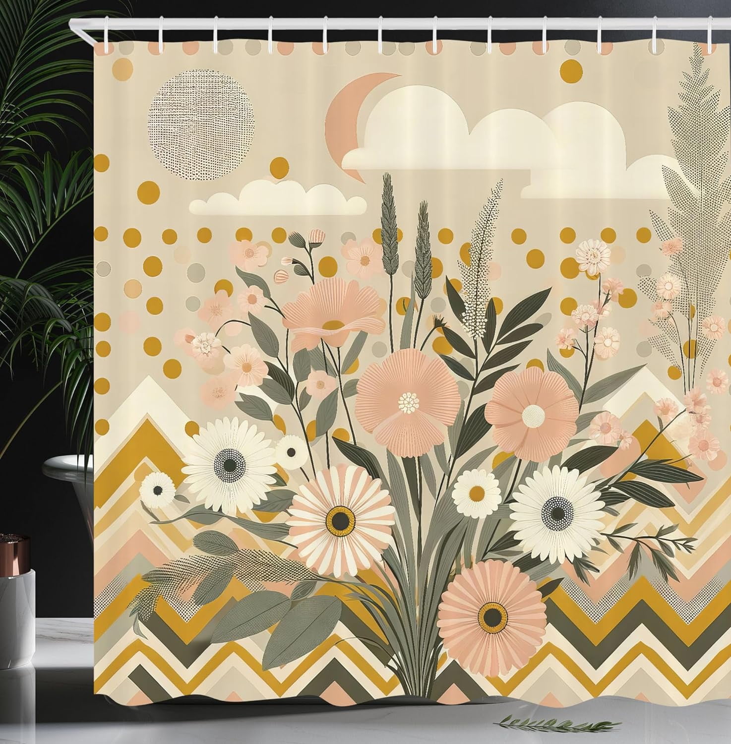 European Countryside Shower Curtain - Rustic Italian Villa, Greek ...