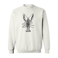 thumbnail image 1 of European Crayfish Sketch Sweatshirt Men -Image by Shutterstock, Male Small, 1 of 4