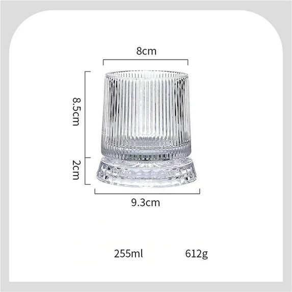 European Crystal-Cut Rotating Decanter & Whiskey Glass Set, Luxury Barware with Creative Design, Elegant Home Gift