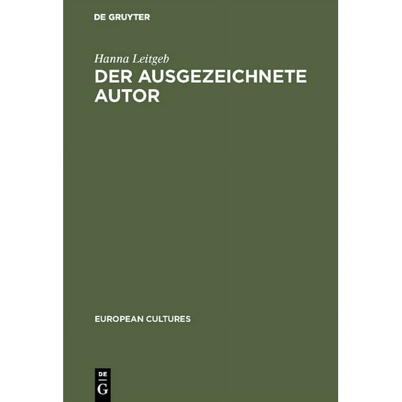 European Cultures: Der ausgezeichnete Autor (Hardcover)