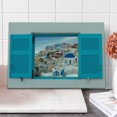 thumbnail image 1 of European Cutting Board, Old Shutters of Window View Traditional Greek Village Heritage Culture, Decorative Tempered Glass Cutting and Serving Board, Large Size, Multicolor, by Ambesonne, 1 of 5