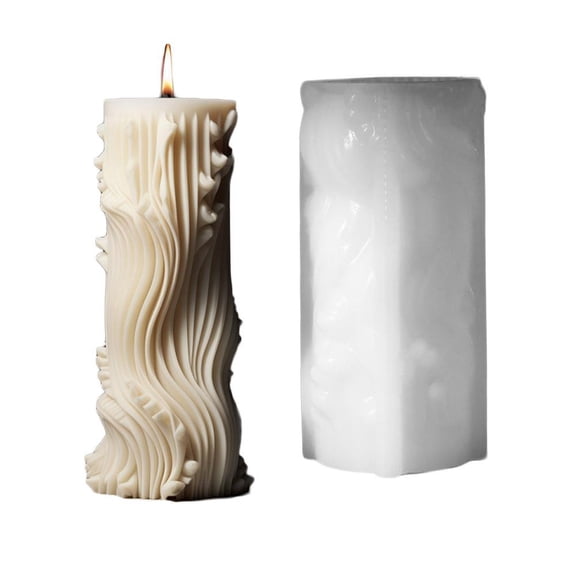 European Cylinder Candle Mold, 5-Piece Silicone Set for Easy Candle Release, Perfect for DIY Scented Candle Making at Home