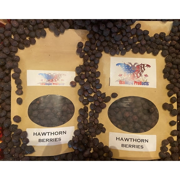 European EcoProd Organic Hawthorn Berries, Wild Crafted, 4 oz. Naturally Grown and Dried, Free Shipping