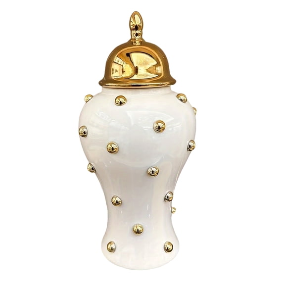 European Elegant Ceramic Gingers Jar Porcelain Vases for Living Room Decoration Floral Arrangements Temple Jar with Lid