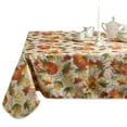thumbnail image 1 of European Fall Harvest Pumpkins and Autumn Leaves Printed Tablecloth - 52" x 70", 1 of 4